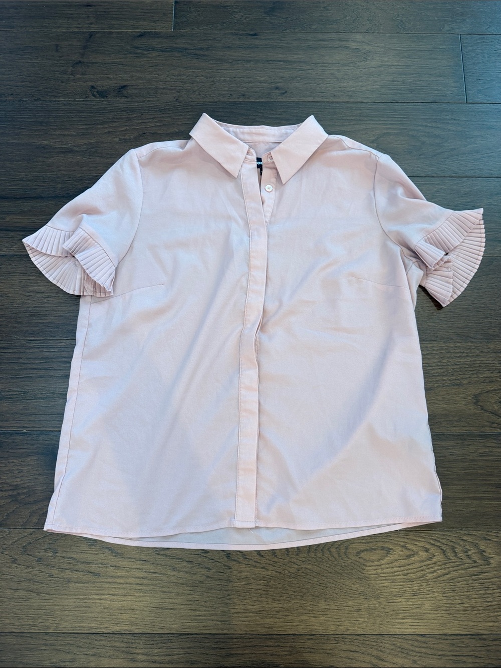 Catherine Malandrino Pink Short Sleeve Button-Front Shirt Size Small - C61-143